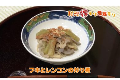 4月16日放送　会田勝弘先生　フキとレンコンの炒り煮