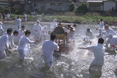ダイドーグループ日本の祭り「あかね色の町が燃ゆ　荒ぶる神輿のお通りだ！～山形・鶴岡　鼠ヶ関神輿流し～」
