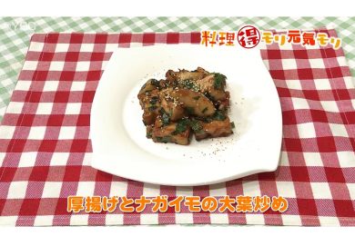 9月3日放送　本木悦子先生　厚揚げとナガイモの大葉炒め