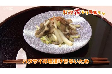 11月11日放送　会田勝弘先生　白菜の塩漬け甘辛炒め