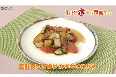 9月9日放送　本木悦子先生　夏野菜と厚揚げのネギだれ炒め